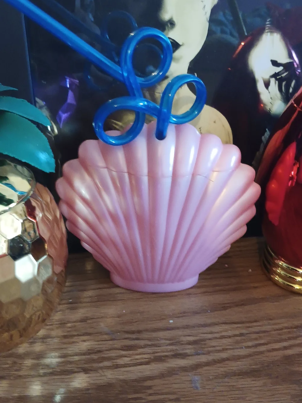 Party Pineapple, Heart Metallic, Seashell Drink Tumbler Set - Pink, Gold, Green